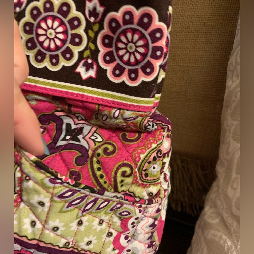 Vera Bradley Morgan Bag-Very Berry Paisley Print with Wallet and Change Purse - Picture 4 of 16